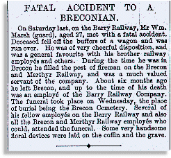 Fatal Accident to a Breconian