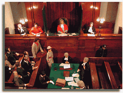 Reconstructed Court Room in the Shire Hall, Brecon