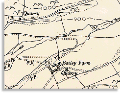 OS map showing Bailey Farm