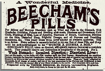 A Wonderful Medicine. Beecham's Pills for bilious and nervous disorders . . .