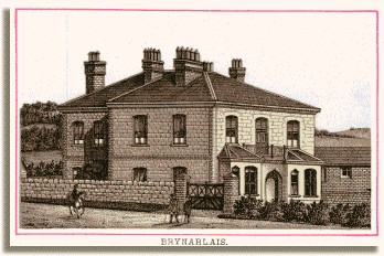 Brynarlais, home and surgery of Dr Bowen Davies in 1891
