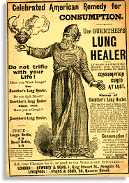 Celebrated American Remedy for Consumption.  Use Guenther's Lung Healer