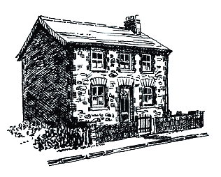 Rose Cottage as it is today, illus. by Rob Davies