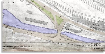 Map showing canal in Brecon