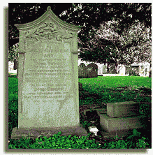 The gravestone of John and Ann Bishop.