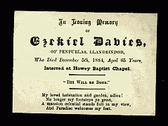 Mourning card