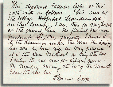 Deposition of Francis Cooke