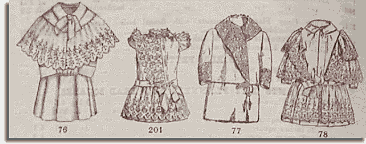 Infant's Pelisses and Children's walking costumes and frocks