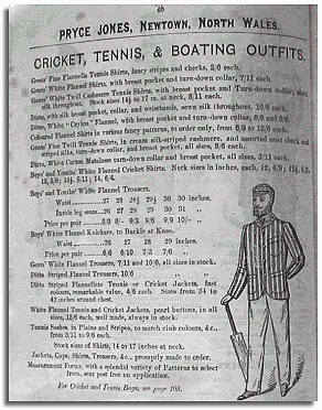 Cricket, Tennis and Boating Outfits